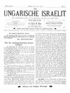 [Der ungarische Israelit]