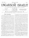 [Der ungarische Israelit]