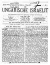 [Der ungarische Israelit]