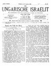 [Der ungarische Israelit]