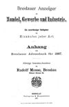 [Adreß- und Geschäftshandbuch der Königlichen Haupt- und Residenzstadt Breslau]