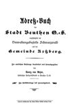 [Adreß-Buch Beuthen O.-S.]