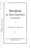 [Adreßbuch für die Stadt Schivelbein und Umgegend]