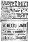 [Adreßbuch - Einwohnerbuch Kreis Falkenberg OS.]