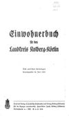 [Einwohnerbuch für den Landkreis Kolberg-Körlin]