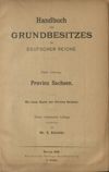 [Handbuch des Grundbesitzes im Deutschen Reiche]