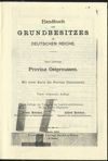 [Handbuch des Grundbesitzes im Deutschen Reiche]