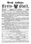 [Kreisblatt des Königl. Preuss. Landraths-Amtes Preuss. Holland]