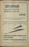 [Adreßbuch/Einwohnerbuch für den Stadt- und Landkreis Schweidnitz mit den Städten Schweidnitz, Freiburg i. Schl., Striegau und allen Gemeinden]