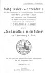 [Mitglieder-Verzeichnis der unter Konstitution der höchstleuchtenden, hochwürdigsten Grossen Landes-Loge der Freimaurer von Deutschland zu Berlin arbeitenden gesetzmäßigen, verbesserten und vollkommenen Johannis-Loge, genannt "Zum Leuchtturm an der Ostsee" zu Lauenburg in Pommern]